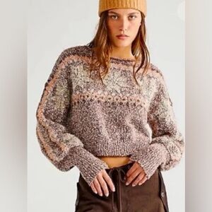 Free People Cropped Super Soft Sweater - Size Small